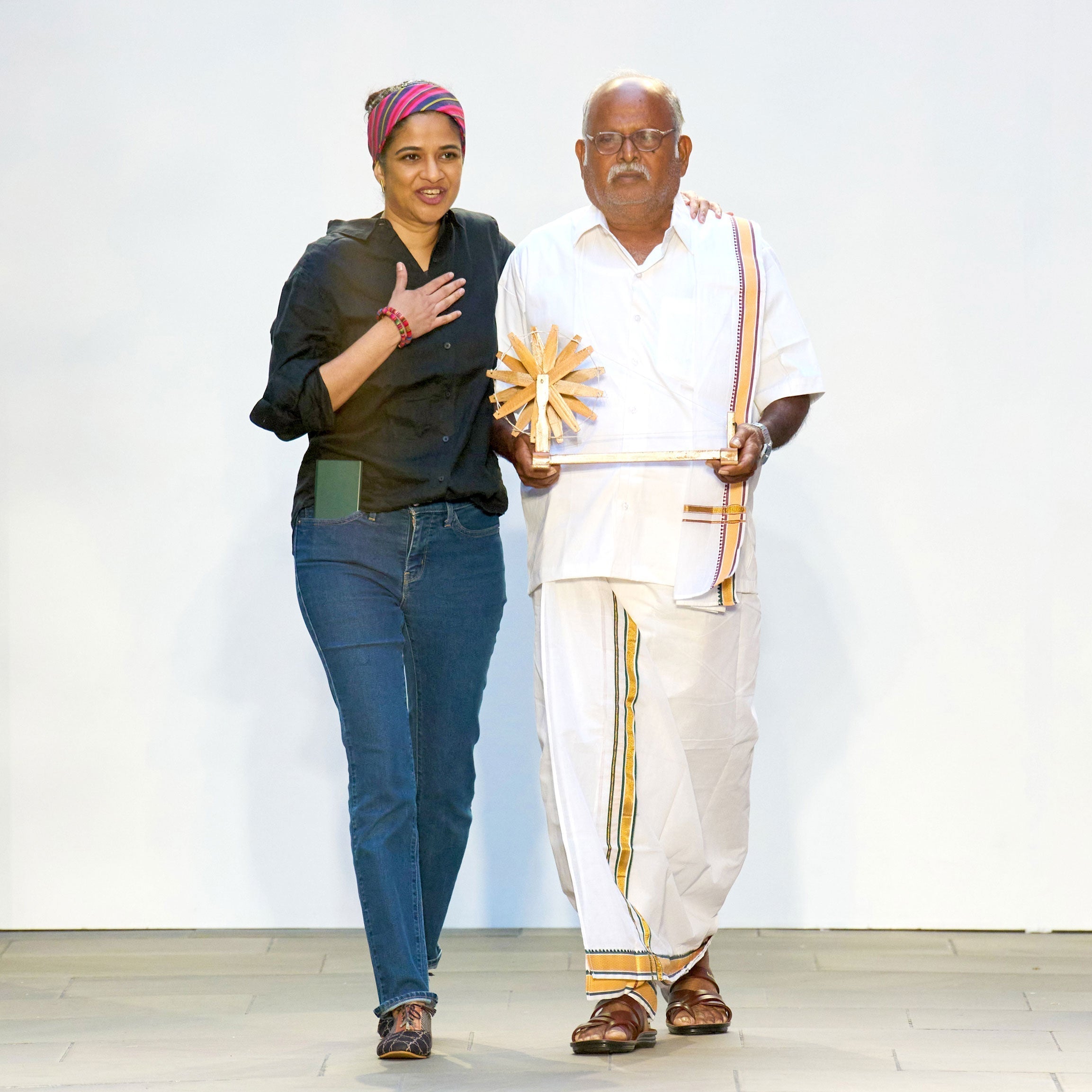 London fashion week 2025 sustainable ethical fashion brand vino supraja weaver taking centre stage bhavani jamakkalam