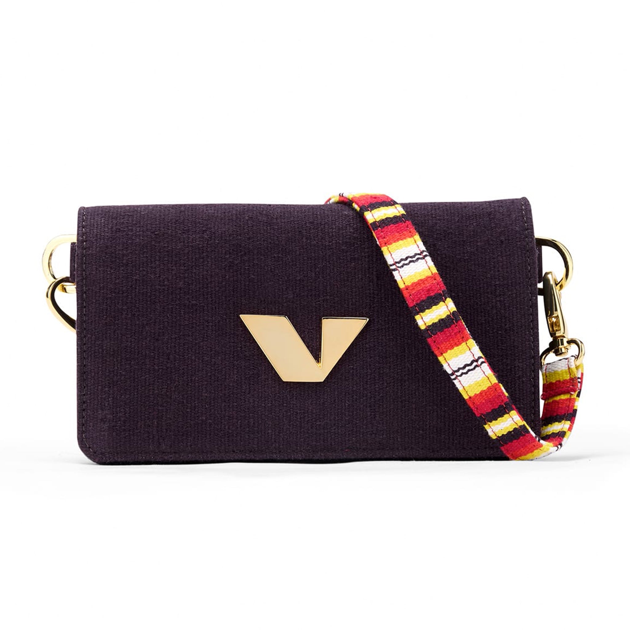 Sustainable travel pouch crafted from GI-tagged Bavani handwoven textile-Purple