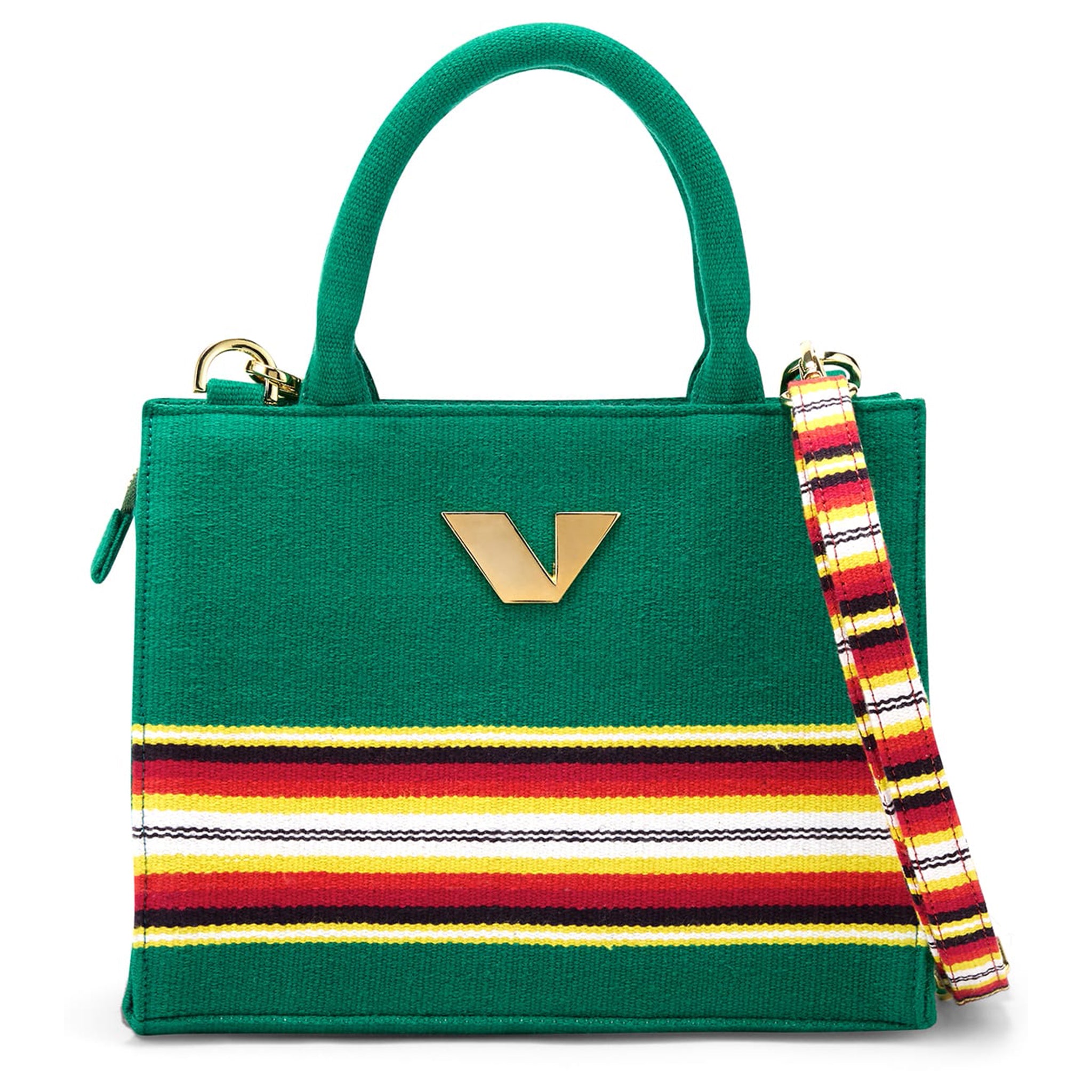 Sustainable mini tote bag by Vino Supraja made from GI-tagged Bavani handwoven textile-GR FR