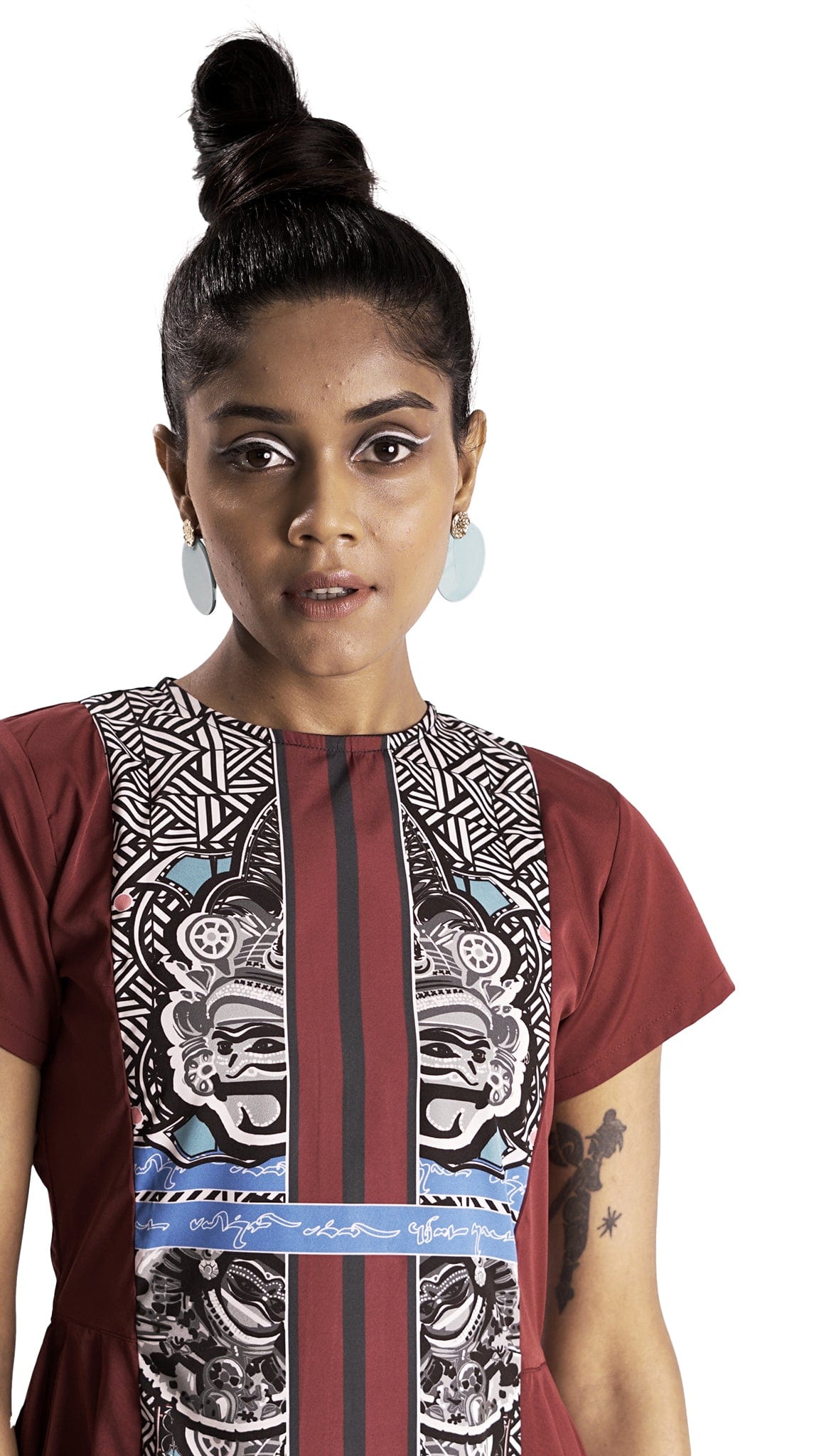 Purisai dress recycled textile Therukoothu inspired Vino Supraja Atelier