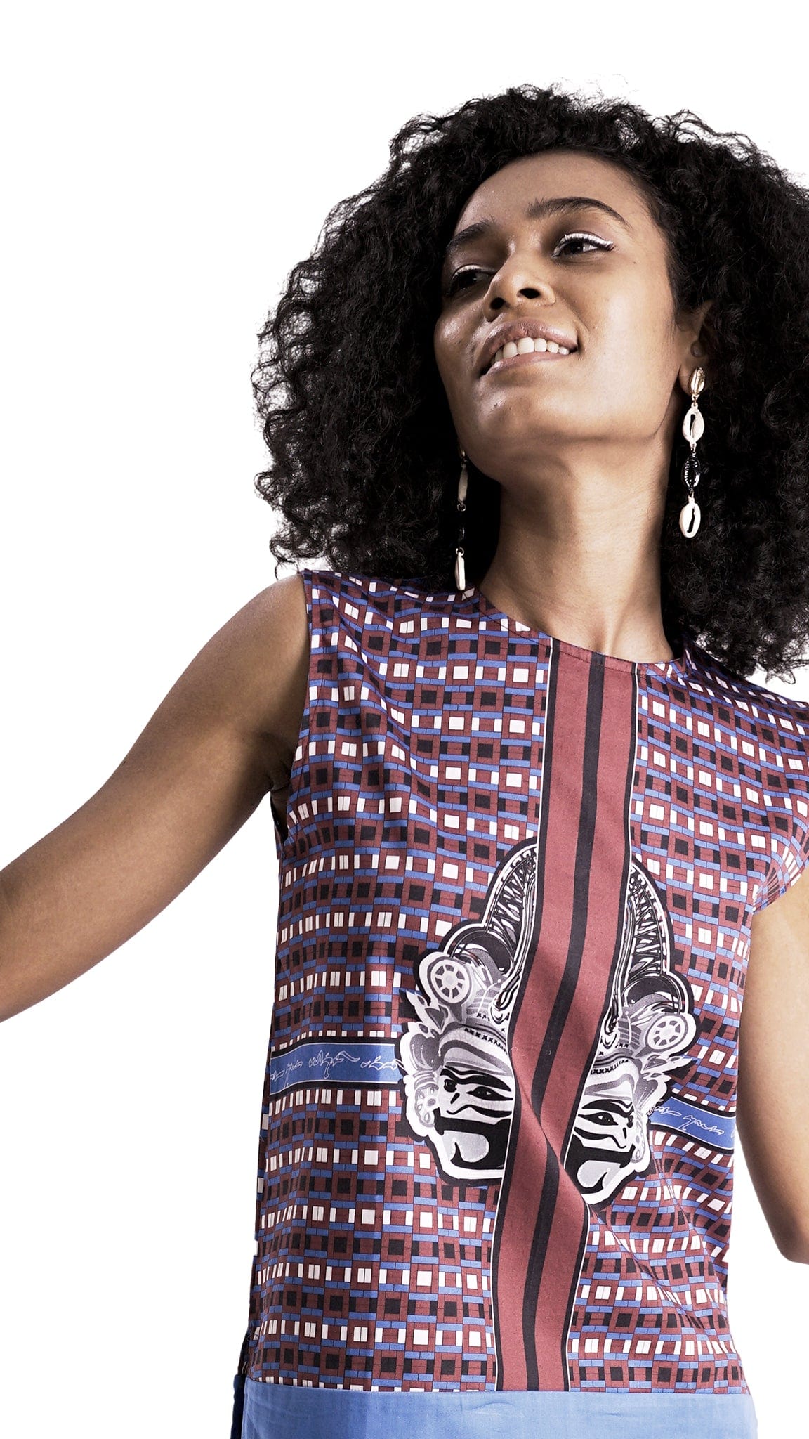 Purisai top handwoven cotton Therukoothu motif Vino Supraja Atelier