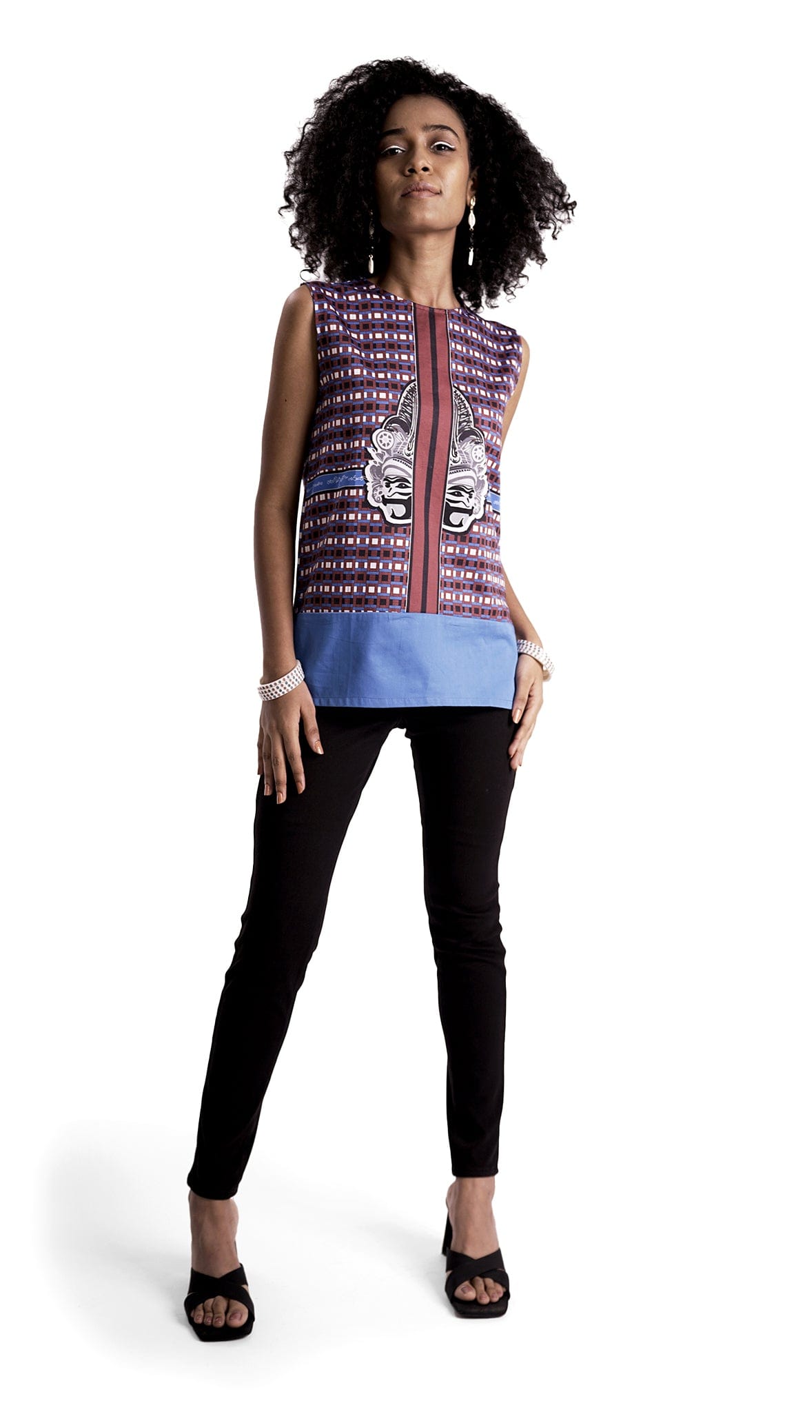 Purisai top handwoven cotton Therukoothu motif Vino Supraja Atelier