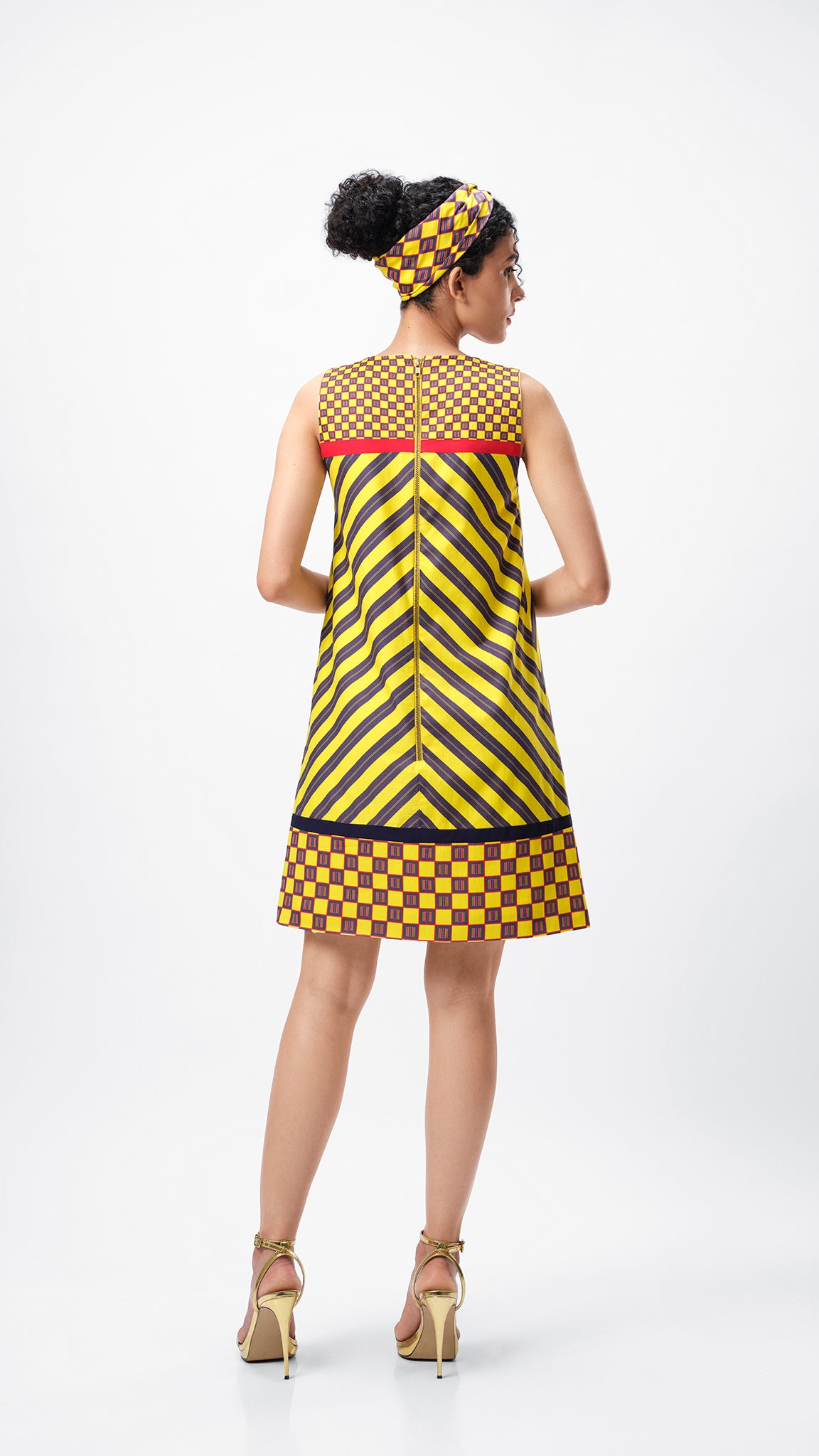 The Chevron Dress by Vino Supraja – Organic Cotton Couture Inspired by Bhavani Jamakkalam | London Fashion Week 2025 | Sustainable Fashion UAE