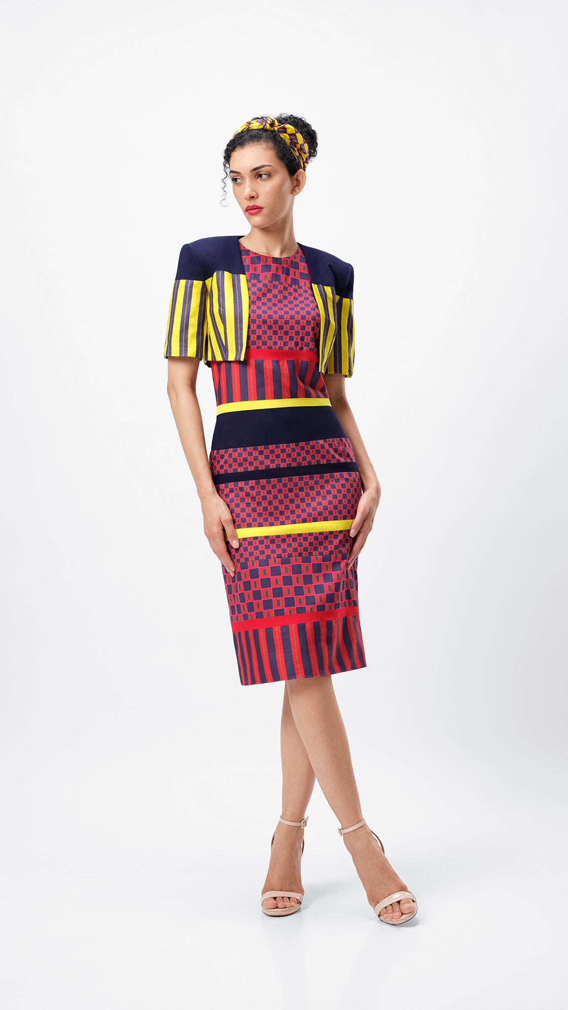 The Striped Jacket by Vino Supraja – Organic Cotton Couture Inspired by Bhavani Jamakkalam | London Fashion Week 2025 | Sustainable Fashion UAE