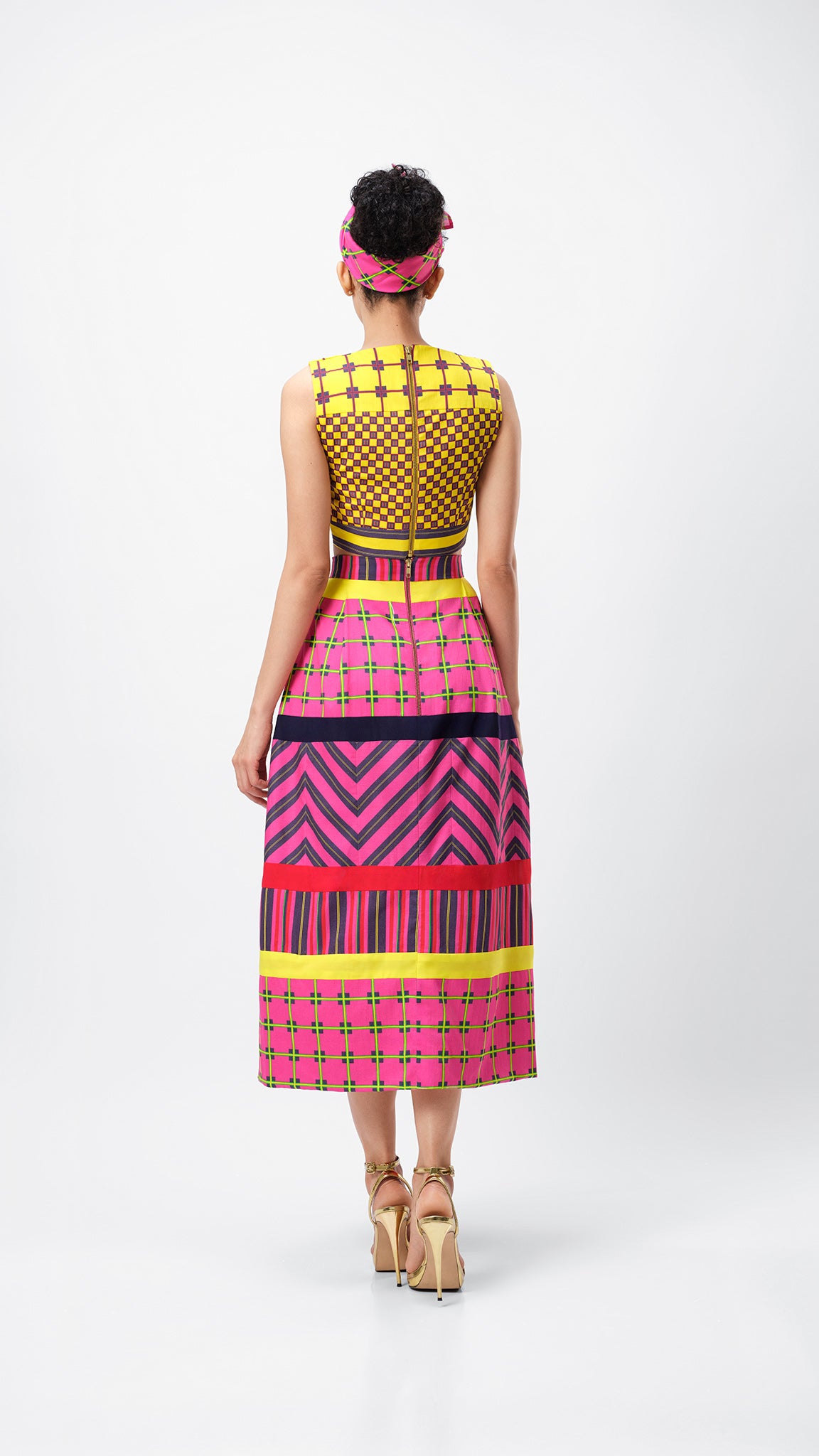 The Mosaic Crop Top by Vino Supraja – Organic Cotton Inspired by Bhavani Jamakkalam | London Fashion Week 2025 | Sustainable Fashion UAE