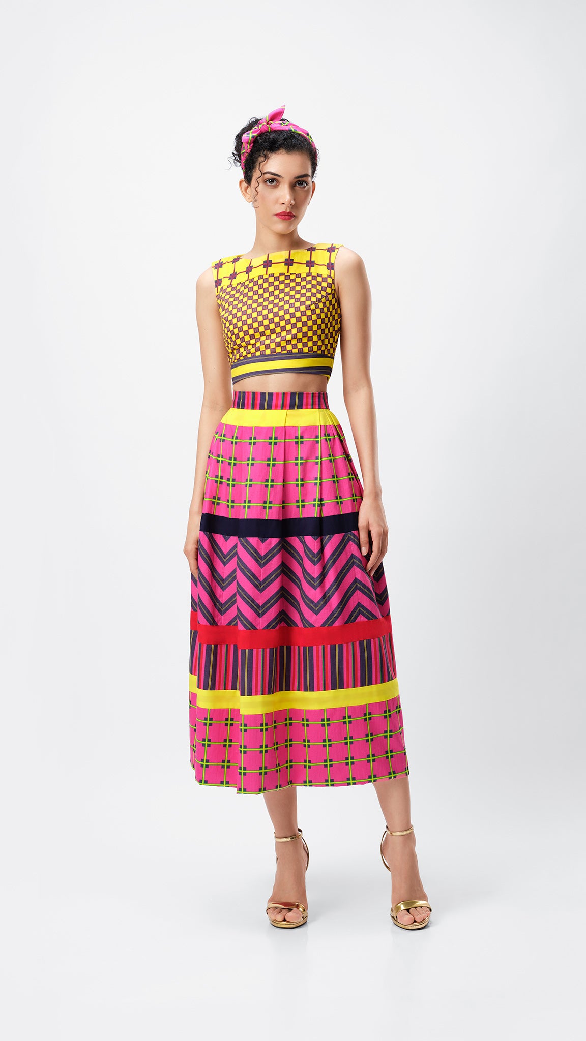 The Prism Skirt by Vino Supraja – Organic Cotton Couture Inspired by Bhavani Jamakkalam | London Fashion Week 2025 | Sustainable Fashion UAE