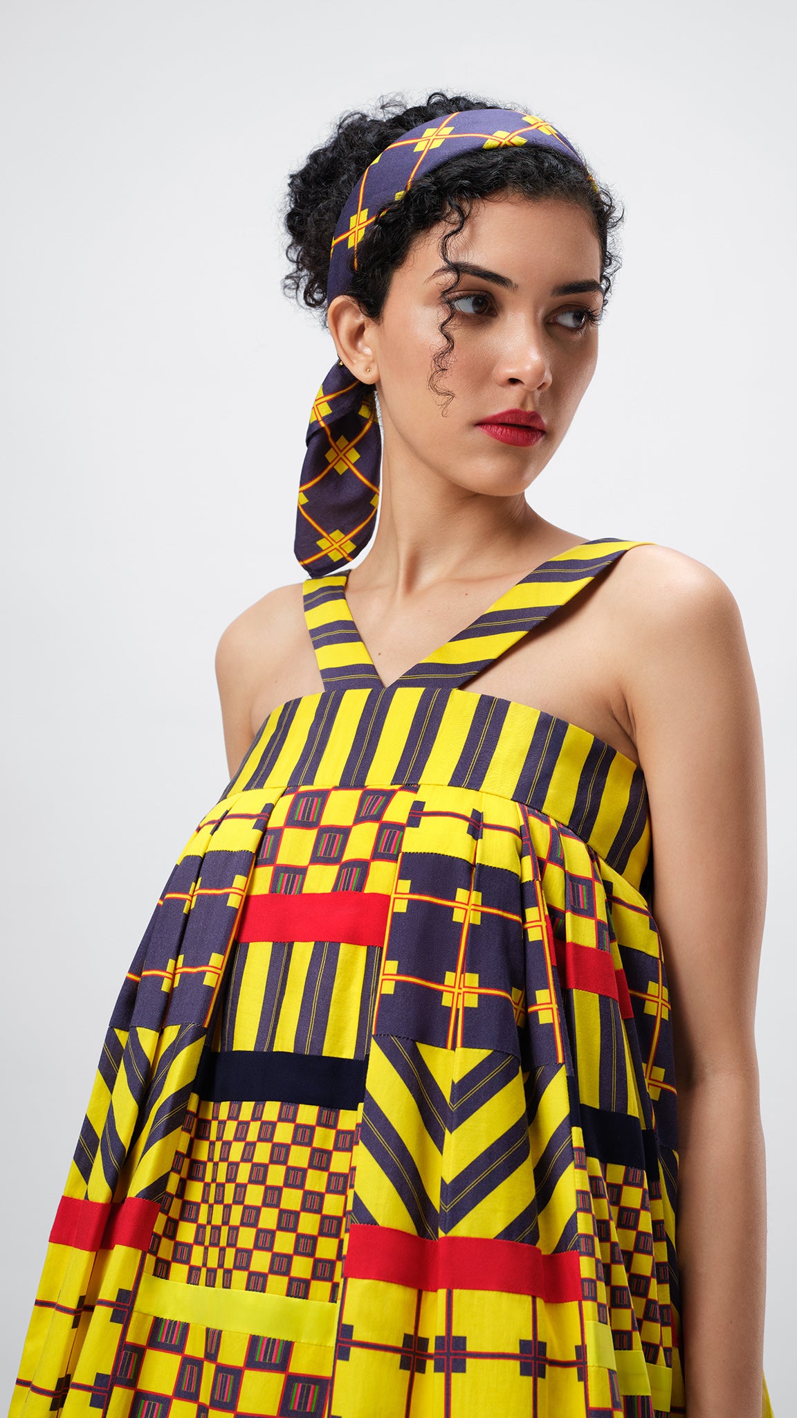 The Crown Dress by Vino Supraja – Organic Cotton Couture Finale with 400 Patchwork Pieces | Red Carpet Gown | London Fashion Week 2025 | Sustainable Fashion UAE