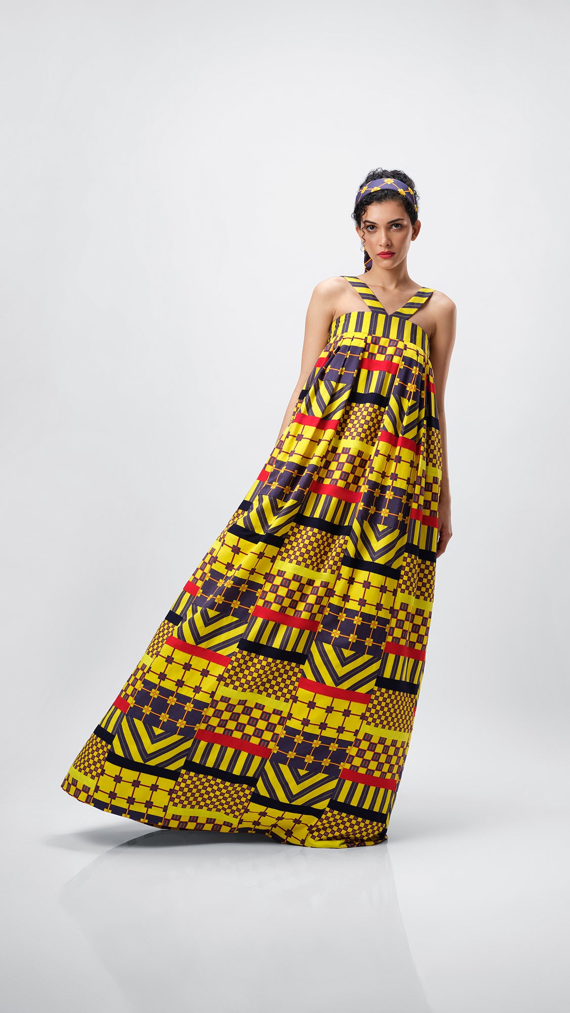 The Crown Dress by Vino Supraja – Organic Cotton Couture Finale with 400 Patchwork Pieces | Red Carpet Gown | London Fashion Week 2025 | Sustainable Fashion UAE