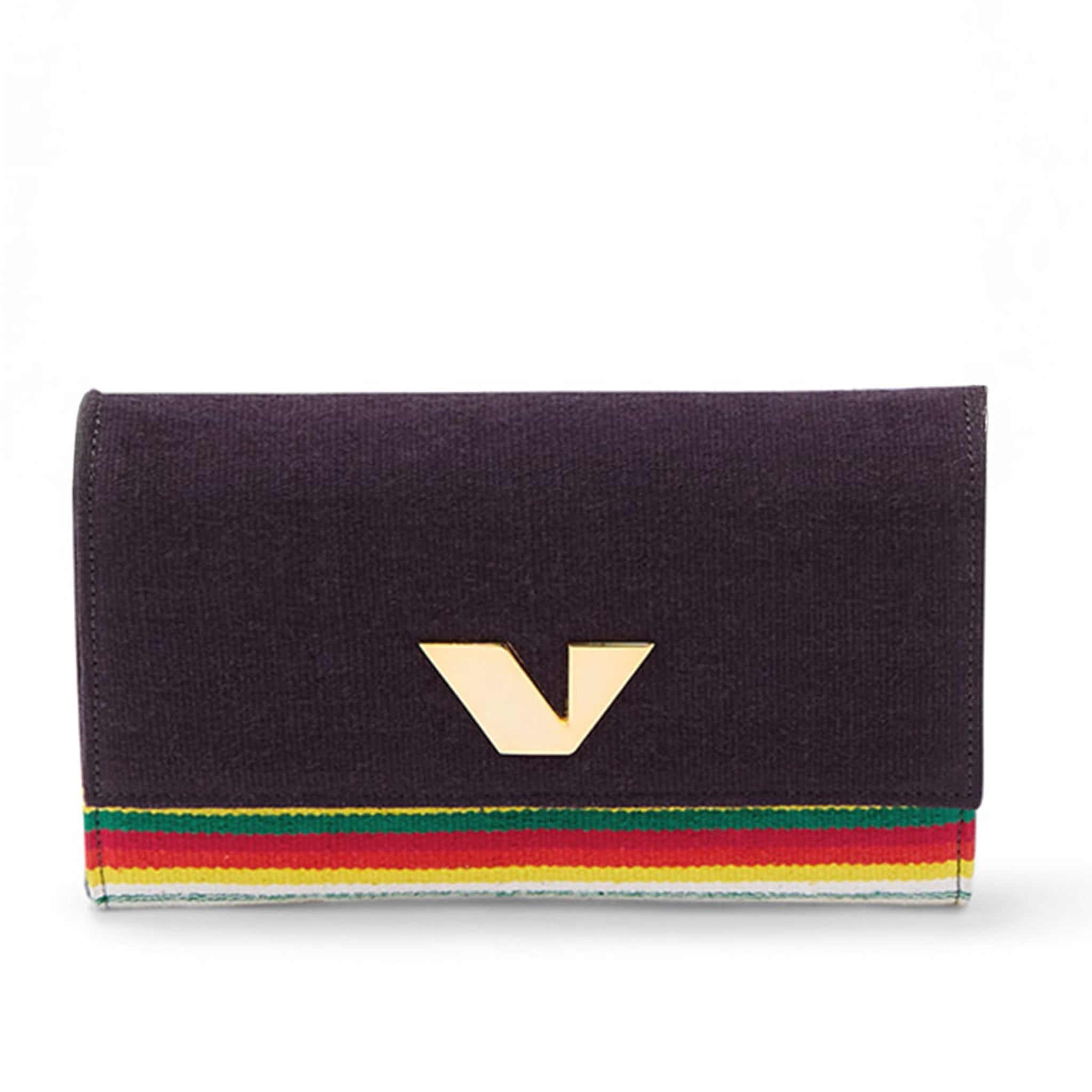 Elegant ethical clutch showcasing Bavani heritage weaving in vibrant colours-purple fr