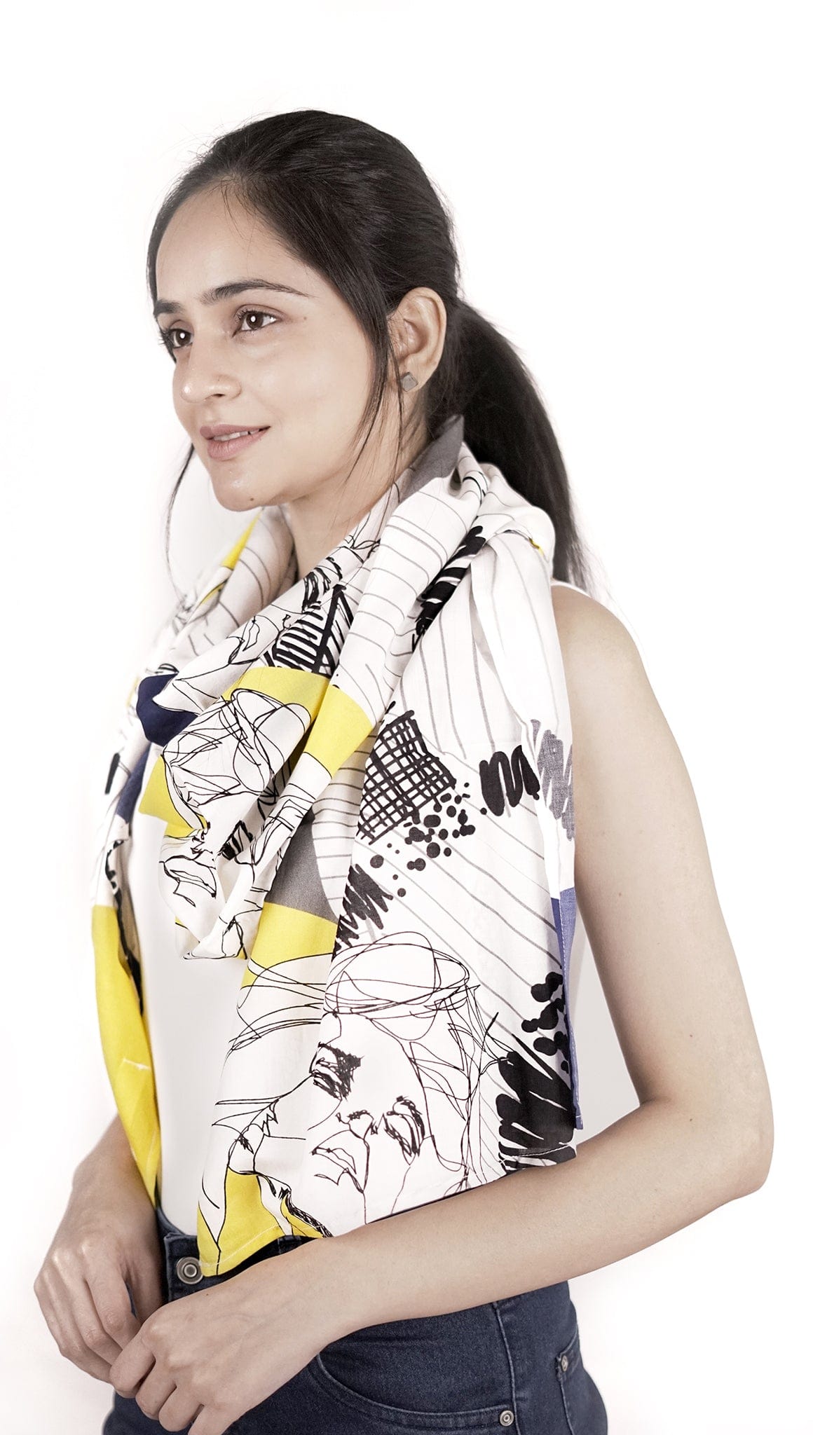 vinosupraja Sustainable ethical fashion UAE Dubai scarf The Liberation Scarf