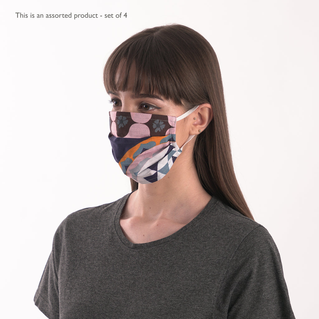 Set of 4 Organic Cotton Face Masks - Non Medical
