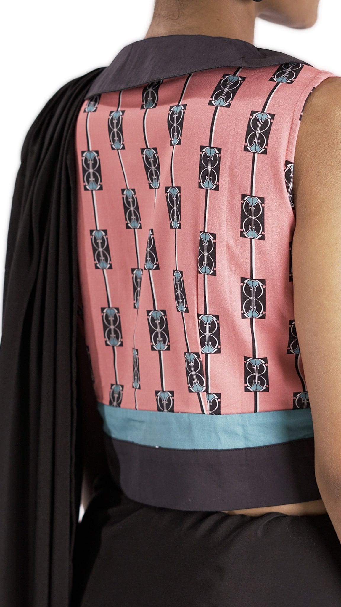 Purisai crop top handwoven cotton Therukoothu inspired Vino Supraja Atelier