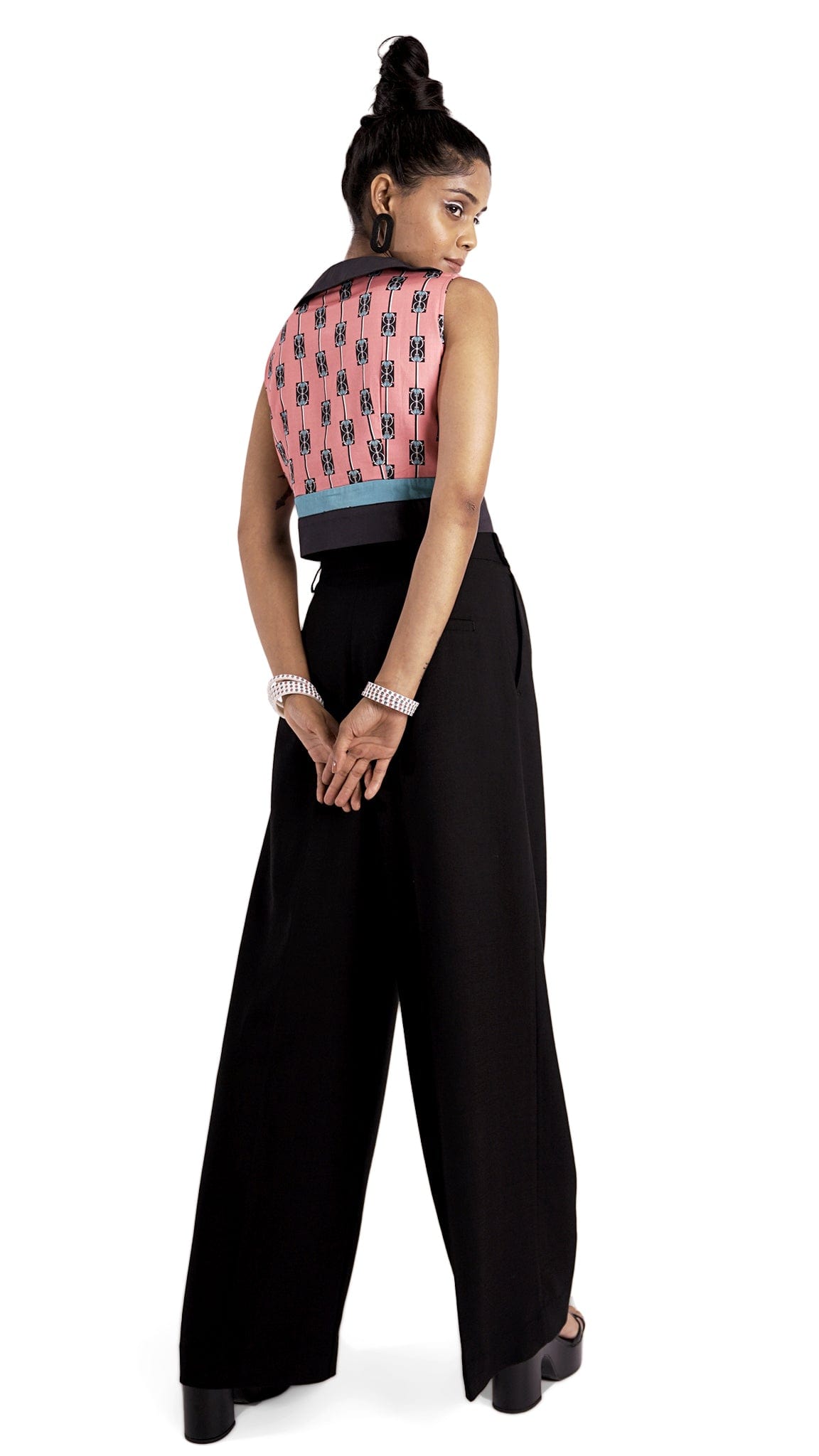 Purisai crop top handwoven cotton Therukoothu inspired Vino Supraja Atelier
