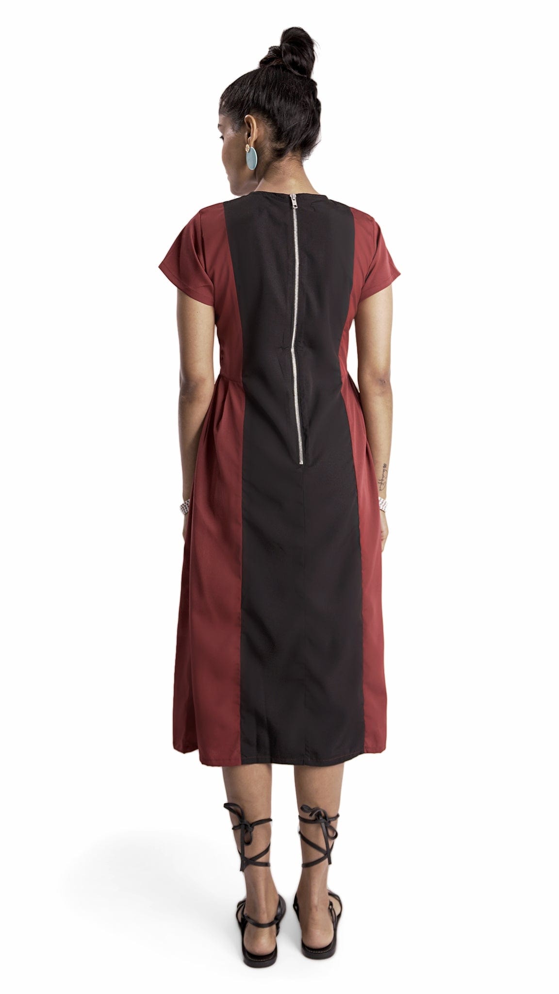 Purisai dress recycled textile Therukoothu inspired Vino Supraja Atelier