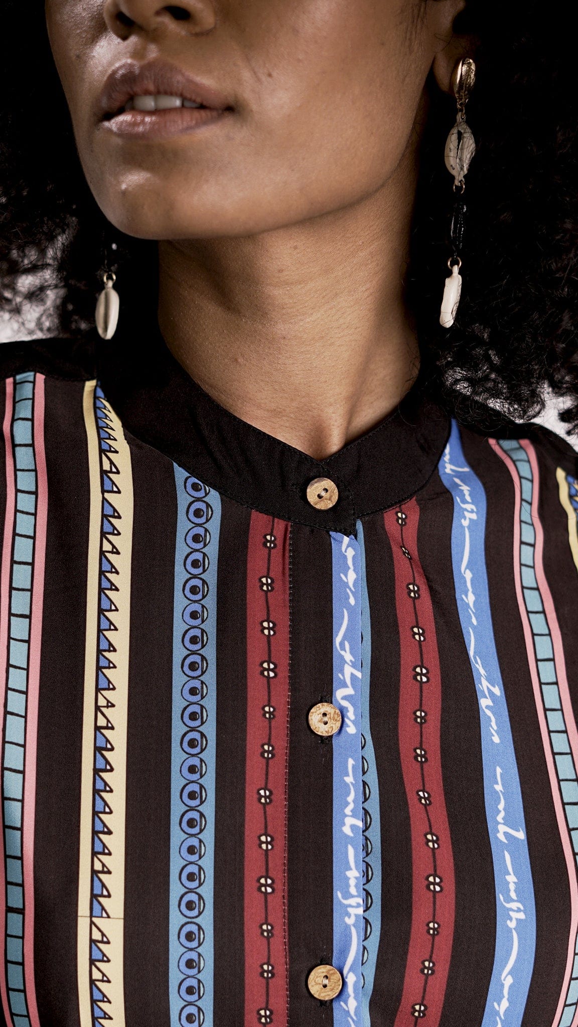 Purisai shirt recycled textile Therukoothu stripe pattern Vino Supraja Atelier