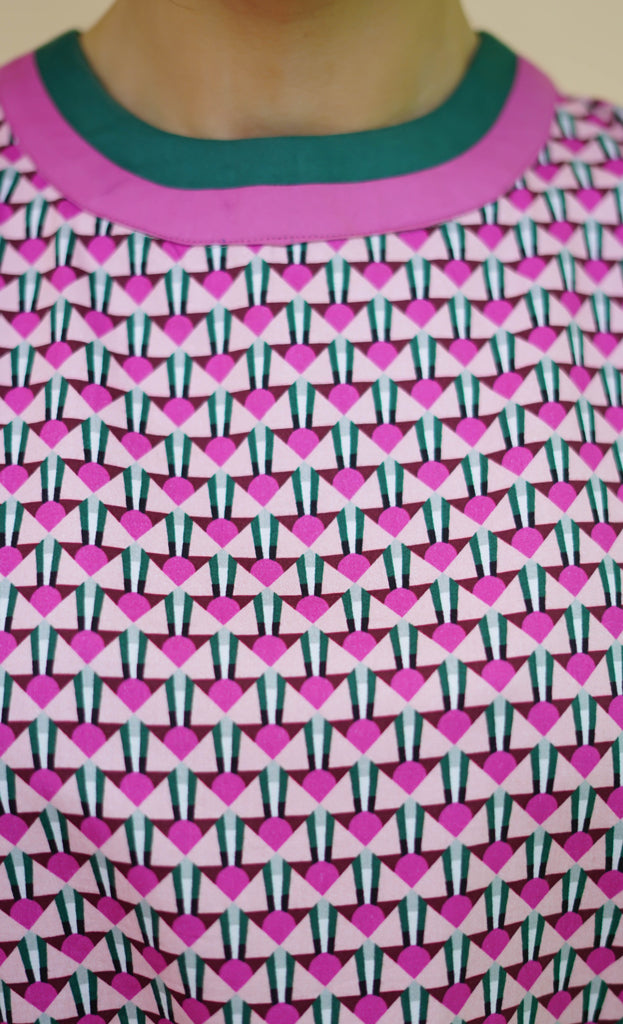 The Geometric Pink Crop Top